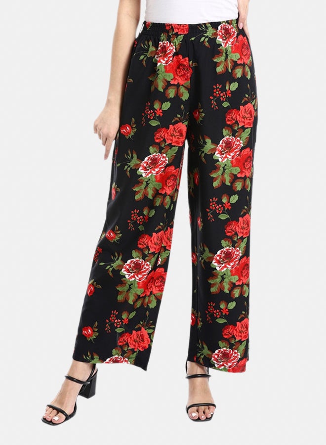 Azul Wide Lenin Patterened Pants - Image 1